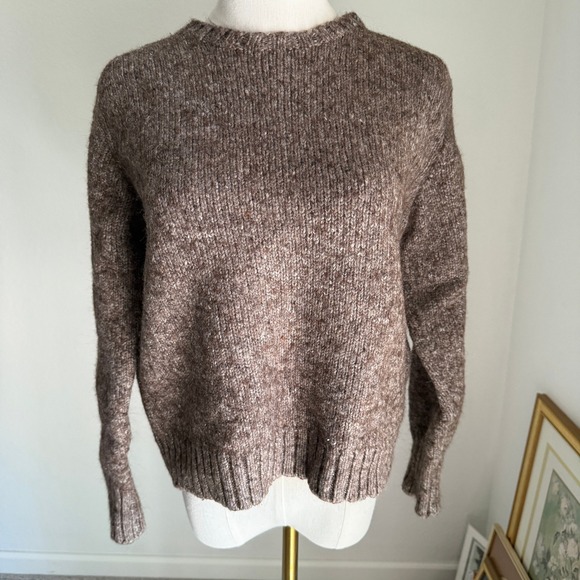 Polo Ralph Lauren Womens Brown Alpaca Wool Blend Knit Sweater Thick Cozy Large - Picture 1 of 9